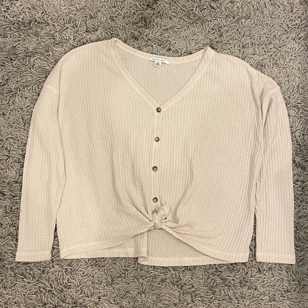American Eagle Waffle Knit Sweater